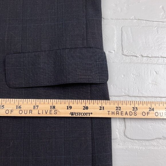 Palm Beach Christian St John Blazer Men 42 Gray‎ Blue Multi Plaid Jacket USA VTG - Picture 12 of 16